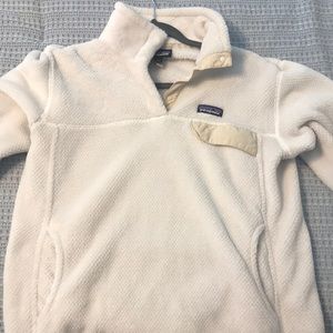 White Patagonia Pullover Fleece